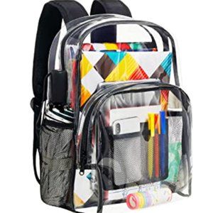 Transparent / clear backpack for festivals, school